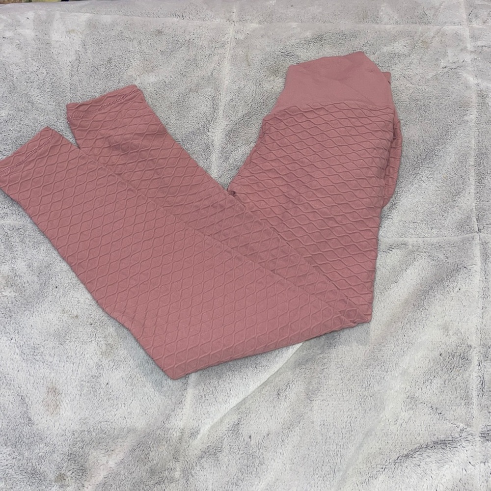 tik tok leggings, pink, cinched waist